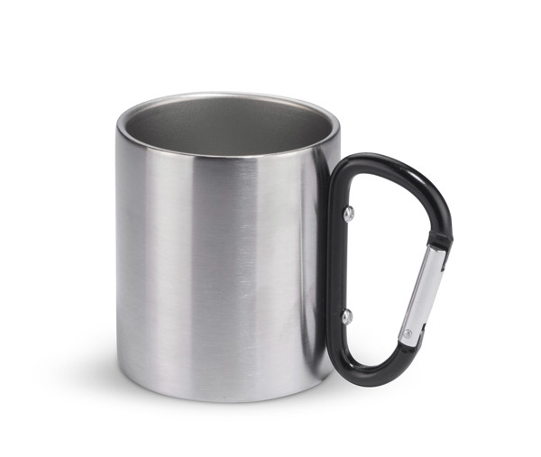 Mug with carabiner CAMPIC 200 ml - black