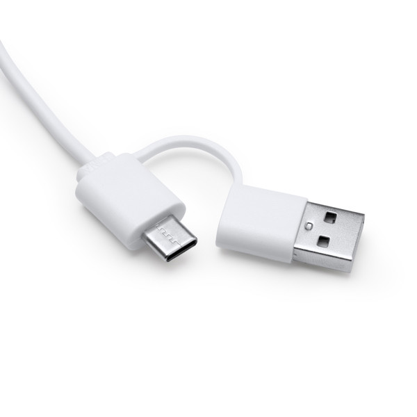 Cargador USB hub personalizado de bambú con portanotas y bloc de notas