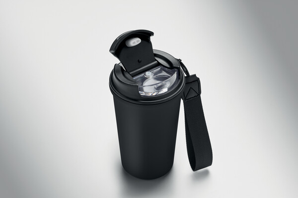 Recycled steel tumbler 400ml Nakano - Black