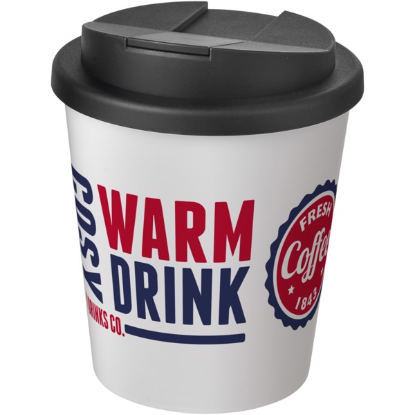 Termohrnček Americano Espresso® 250 ml s uzáverom odolným proti rozliatiu - Biela / Jednofarebná čierna