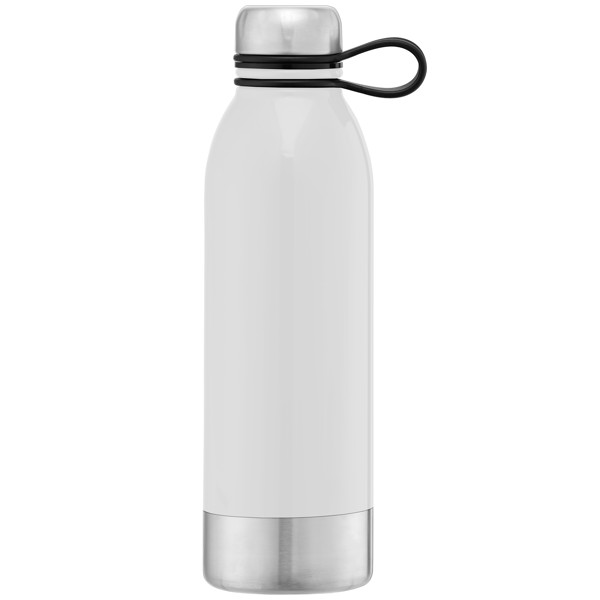 Sydney - Bouteille de sport en acier inoxydable de 740 ml - Blanc / Sérigraphie