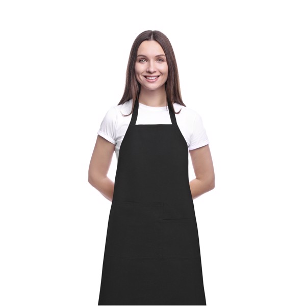 Khana 280 g/m² cotton apron - Solid Black