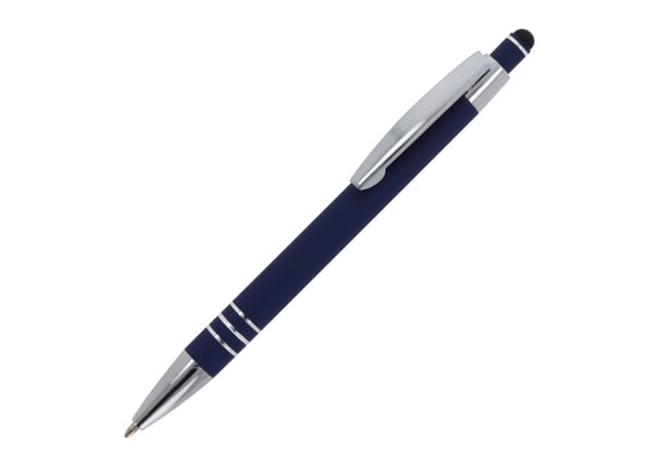 Stylo à bille Athènes Métal toucher doux - Bleu foncé