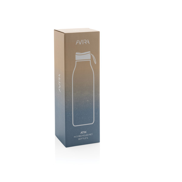 Avira Atik RCS Recycled PET bottle 1L - Black