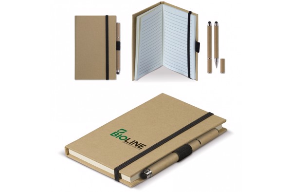 Cardboard notebook A6 + pen LT87949