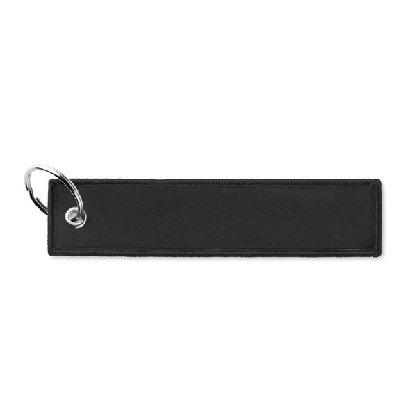 Geweven sleutelhanger - Zwart / 13x3cm