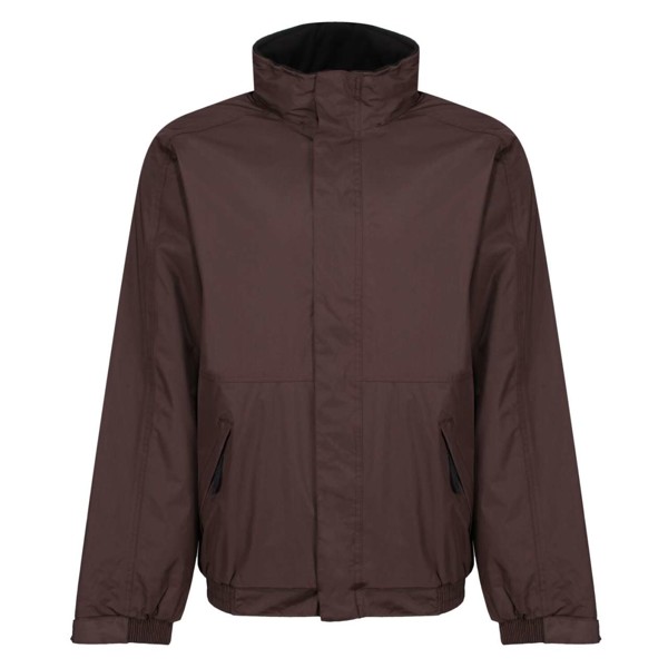 Dover Fleece Lined Bomber Jacket - Otter / Black / 4XL