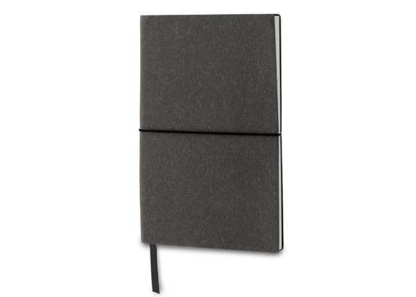 Recycled leather notebook A5 - Dark Grey