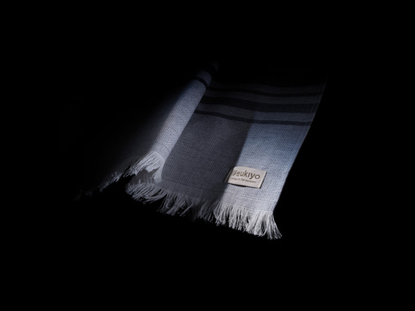 Serviette Hammam Ukiyo Yumiko AWARE™ Made in Europe - Bleu Marine