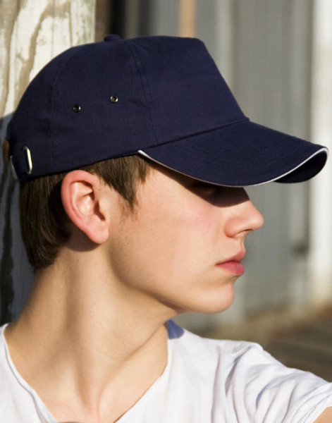 Plush Sandwich Cap - White / Navy / ONE SIZE