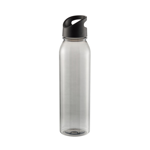Drinking Bottle Active "Wave", 650 Ml , Renew - Transparent-Black / Black