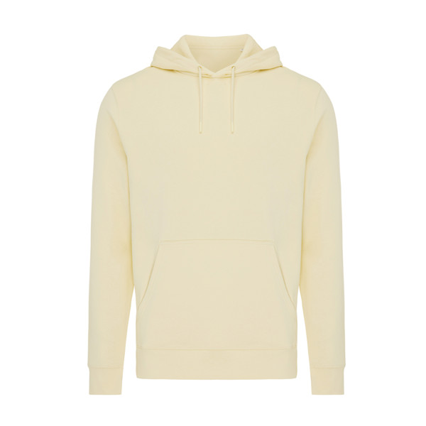 Lehká mikina s kapucí Iqoniq Rila z recykl. bavlny - Cream Yellow / XS