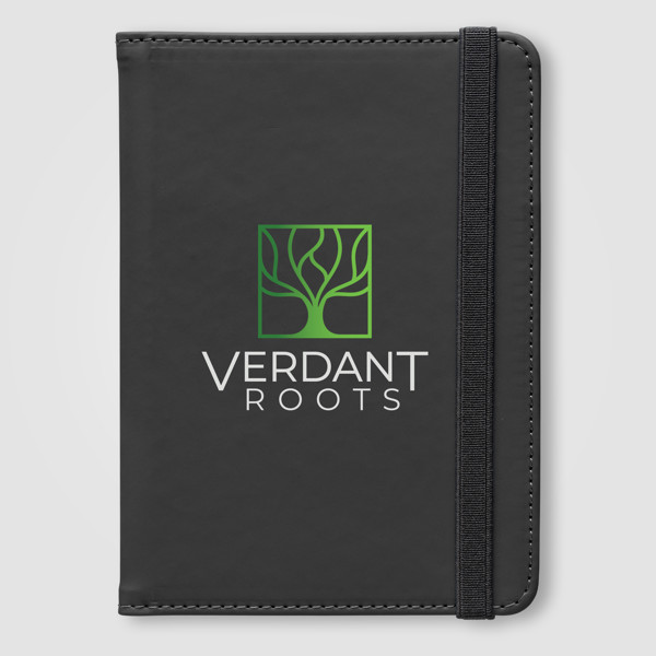 Malmö Recycled Passport Travel Wallet - 11 x 15  cm - Black / 4 Colour inkjet