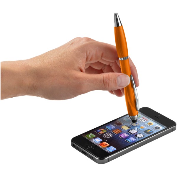 Nash stylus ballpoint pen with coloured grip - Orange