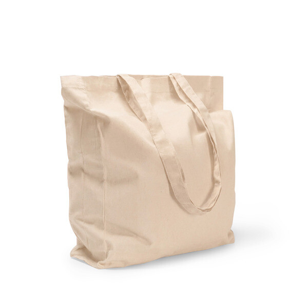Bolsa de algodón personalizada con fuelle 140 g/m²