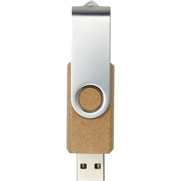 Rotate recycled paper USB 2.0 - Kraft Brown / 1GB