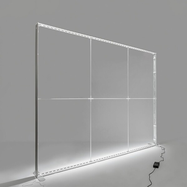 Painel LED dupla face 3000 × 2500, impressão incluída