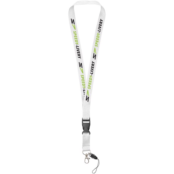 Sagan phone holder lanyard with detachable buckle - White