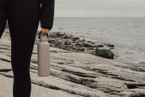 VINGA Termo fľaša Baltimore 600 ml z RCS recykl. ocele - Greige