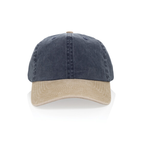 Casquette à 6 panneaux en coton sergé bicolore BEAU AWARE™ - Bleu Marine