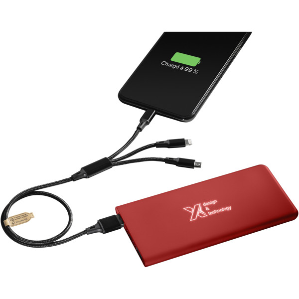 SCX.design P15 light-up 5000 mAh power bank - Mid Red