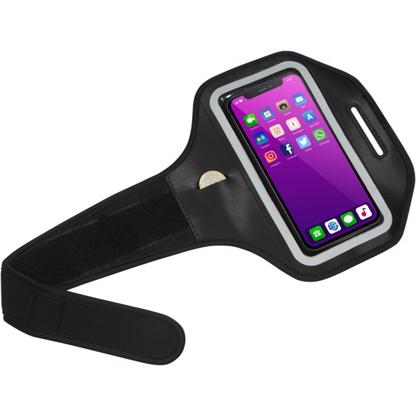 Haile reflekterende smartphone-armbånd med transparent cover