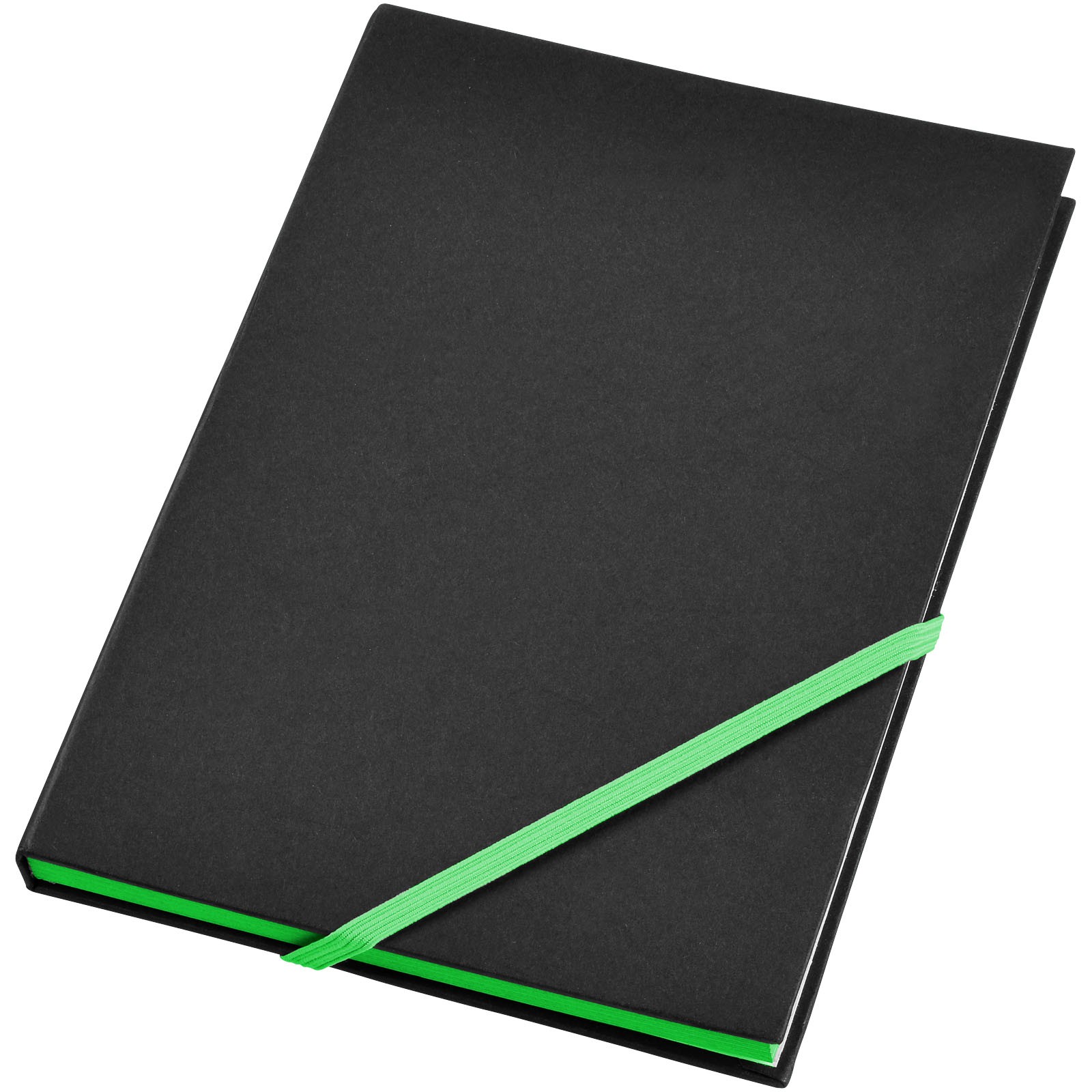 Zápisník s pevnou obálkou Travers - Černá / Zelená