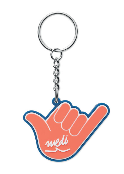 Custom PVC rubber NFC keyring with a double-sided logo design - 50mm / K1 ring / Tissue paper wrapping / Read-only