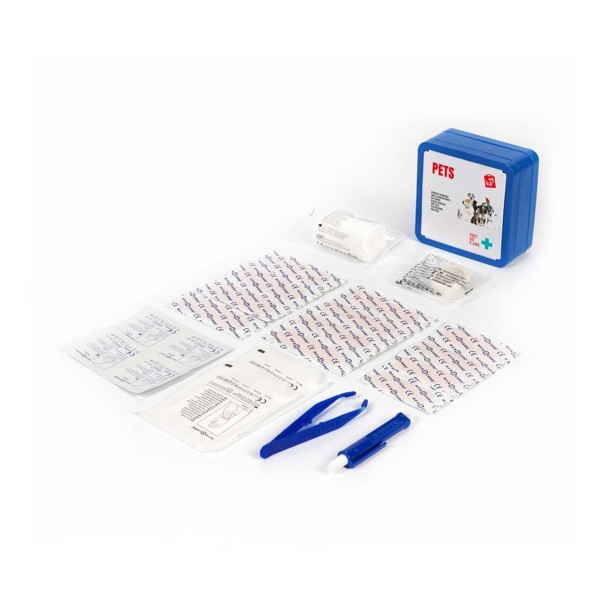 Kit de premiers secours en métal pour animaux de compagnie MyKit - Bleu