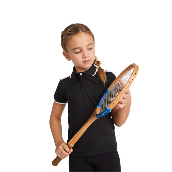 Tamil Sport Poloshirt für Kinder - weiss / schwarz / 4