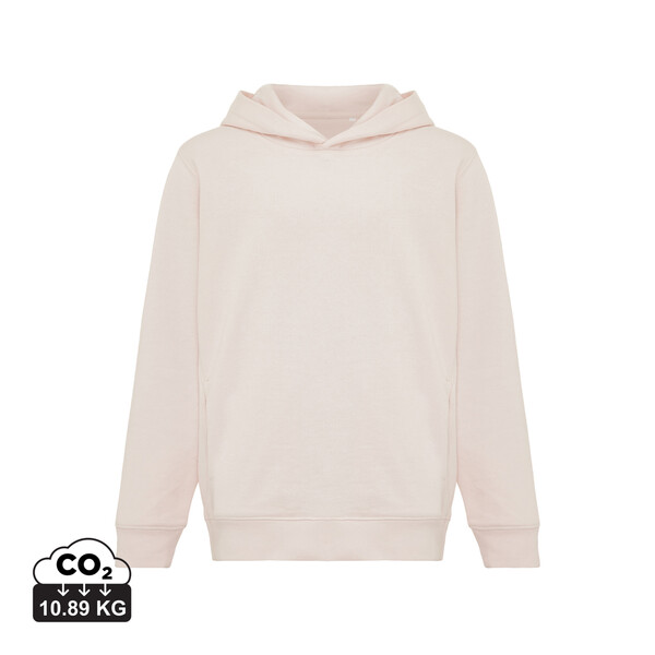 Dětská mikina s bočními kapsami IQONIQ Yengo z rec. bavlny - Cloud Pink / 34