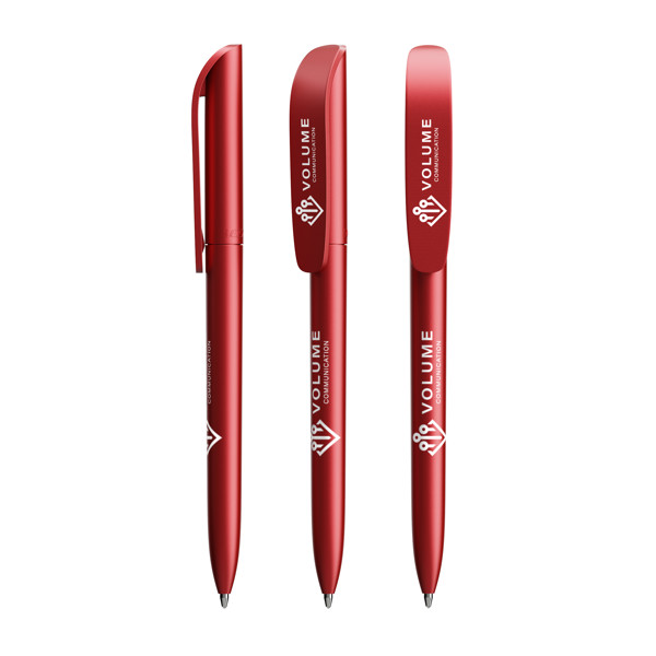 BIC® Super Clip Glacé - Red Glacé / Black Ink
