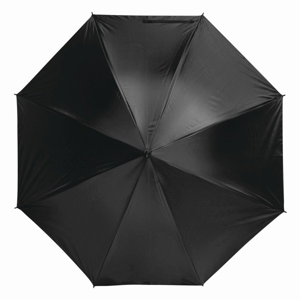 Doubly automatic stick umbrella, 103 cm diameter - Black / Grey