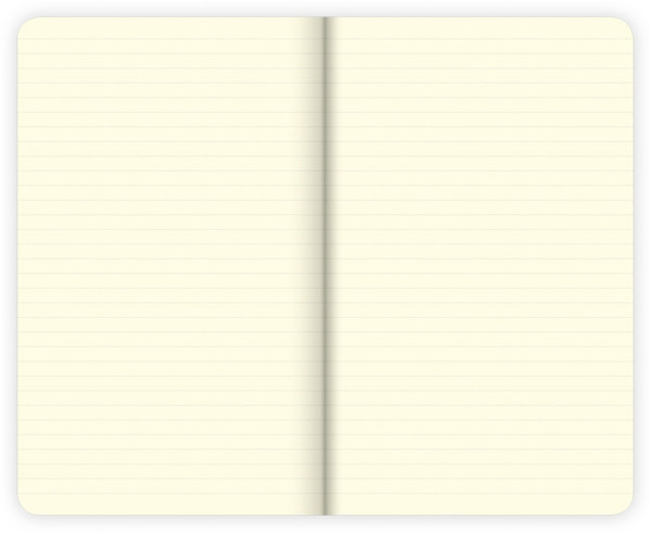 Notique Notes Teribear, Černý, Linkovaný, 9 x 13 cm