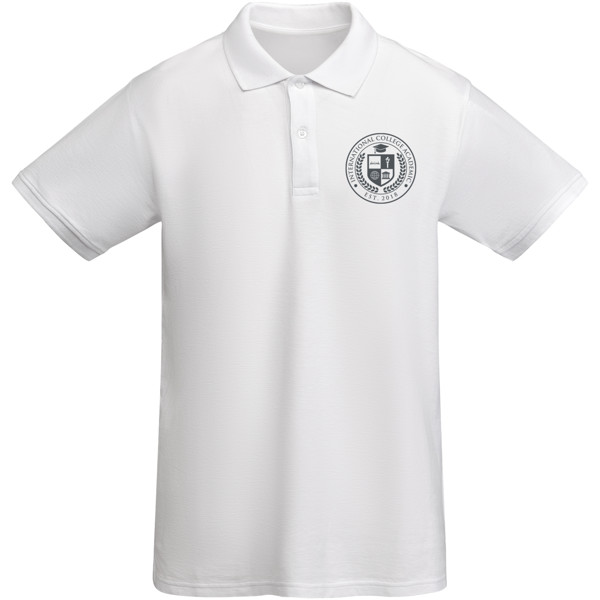 Polo Prince en coton organique à manches courtes pour homme - Blanc / 3XL