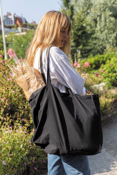 Nákupní taška Impact ze 145g recyklované bavlny AWARE™ - Černá