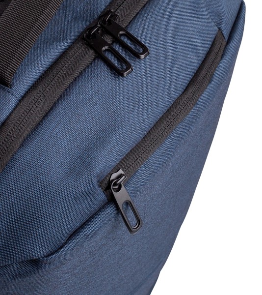 Polyester (600D) laptoptas Nicolas - zwart