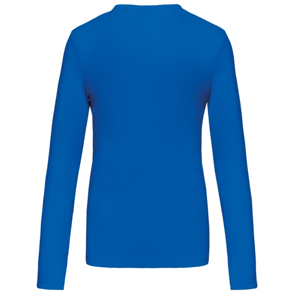 Ladies' Long-Sleeved Crew Neck T-Shirt - Light Royal Blue / M
