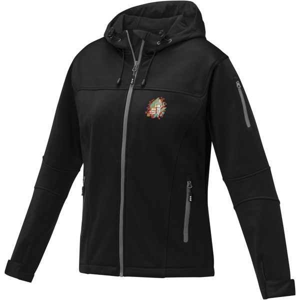 Match women's softshell jacket - Solid Black / L