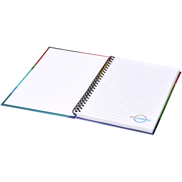 Wire-o A5 notebook hard cover - White / Solid Black