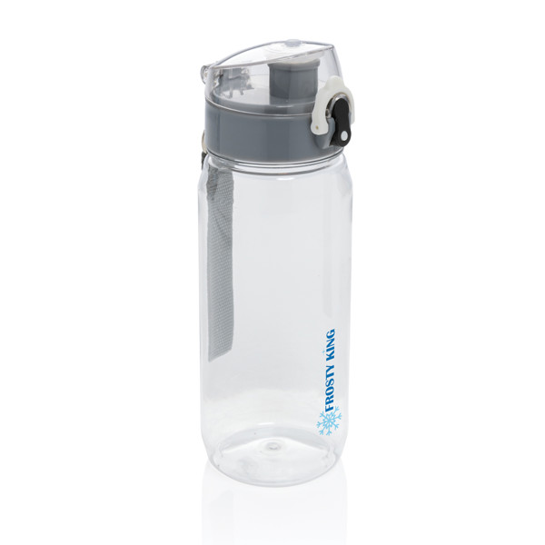 Yide lockable rPET sport bottle, 600ml - Transparent