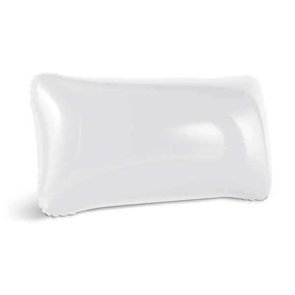 TIMOR. Coussin de plage gonflable en PVC opaque - Blanc