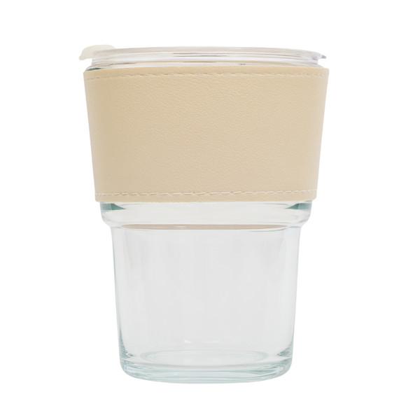 350 ml Vigo glass mug - Beige / Colorless