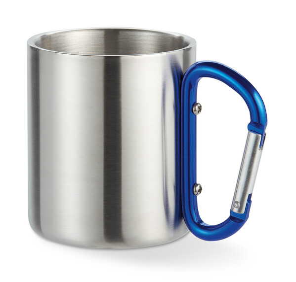 Tazza in metallo c/moschettone Trumbo - Blu