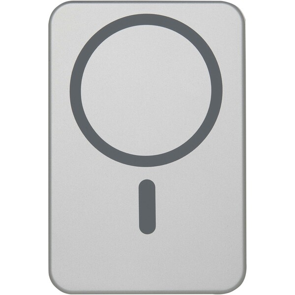 Avis 5000 mAh RCS recycled aluminium magnetic power bank - Silver