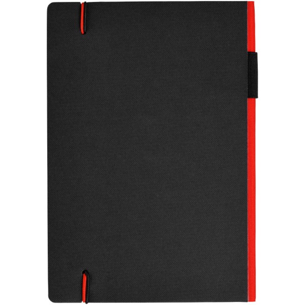 Zápisník s pevnou obálkou A5 Cuppia - Černá / Červená s efektem námrazy