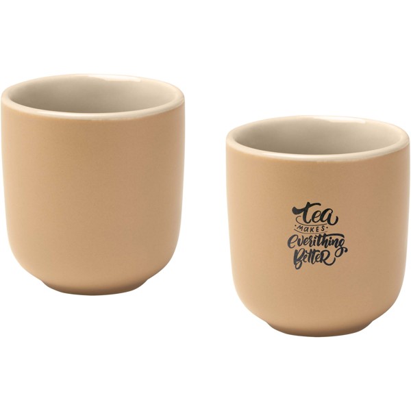Keramické šálky na espresso s matným povrchom, 90 ml - sada 2 ks - Ovsená kaša