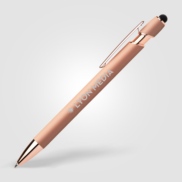Prince Softy Rose Gold Stylo Gel avec Stylet - Or Rose / Laser