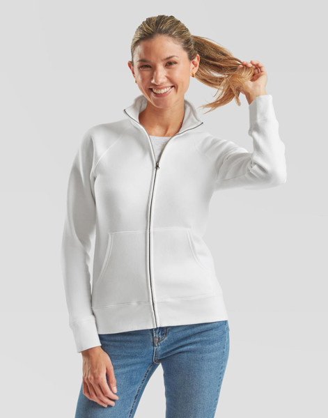 Ladies Premium Sweat Jacket - White / 2XL