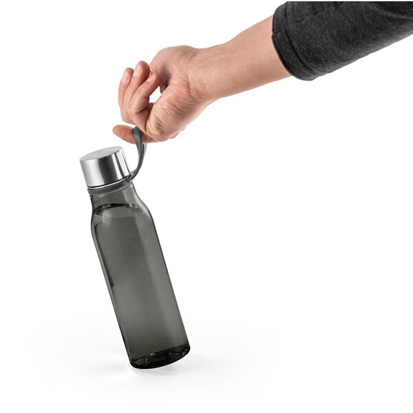 SENNA. Recycled PET bottle (100% rPET) with a glossy translucent finish - Black